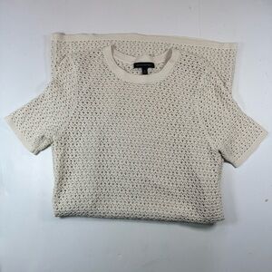 Banana Republic Women’s Crochet Sheath Dress Beige Lined Knee Length Size M